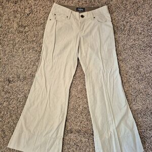New NWOT City Streets Khaki Linen Blend Low Rise Pants Trousers Juniors Size 7